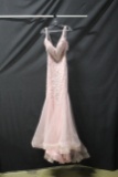 Morrell Maxie Pink Full Length Dress With Beading Size: 12