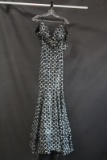 Portia And Scarlett Black And Silver Mermaid Dress Size: Xs