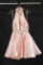 Rachel Allan Blush Halter Style Cocktail Dress with Beaded Accents Size: 0