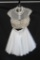 Claudine White Two-Piece Dress with Pearl Accents Size: 4