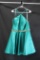 Vienna Green Halter Style Cocktail Dress with Beaded Accents Size: 16