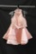 Alyce Paris Pink Two-Piece Satin Halter Style Top and Skirt Size: 8