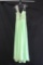 Princess Collection Green One Shouldered Full Length Dress Size: 6