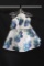 Rachel Allan White Two-Piece with Blue Floral Pattern Size: 12
