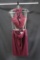 Faviana Maroon Two-Piece with Lace Top Size: 10