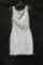 Jovani White Sparkly Cocktail Dress Size: 4