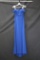 Faviana Blue Off the Shoulder Full Length Dress Size: 8