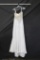 Eleni Elias White Full Length Dress with Beaded Bodice Size: 8