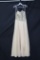 Princess Collection Ivory Full Length Dress with Beaded Bodice Size: 8