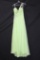 Partytime Light Green One Shouldered Full Length Dress Size: 10