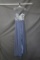 Dave and Johnny Slate Blue Full Length Dress with Lace Bodice Size: 44449