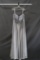 Alyce Paris Gray Strapless Full Length Dress with Beaded Bodice Size: 18