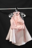 Alyce Paris Pink Two-Piece Satin Halter Style Top and Skirt Size: Top - 8 /
