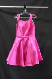 Jovani Hot Pink Cocktail Dress Size: 12