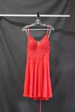 Faviana Red Cocktail Dress Size: 2