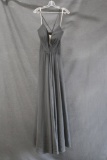 Faviana Charcoal Full Length Dress Size: 12