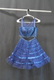 Tony Bowls Navy Blue 2 Piece Sequined Mini Dress Size: 2
