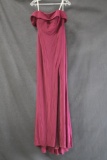 Faviana Berry Strapless Full Length Dress Size: 12