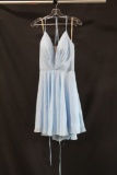 Faviana Light Blue Cocktail Dress Size: 10