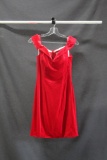 Jovani Red Cocktail Dress Size: 8