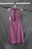 Jovani Purple Halter Style Sparkly Cocktail Dress Size: 12