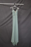 Faviana Green Full Length Dress Size: 8