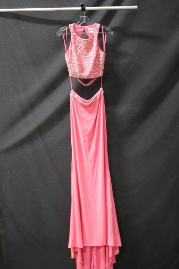 Splash Pink Two-Piece Full Length Dress Size: 6