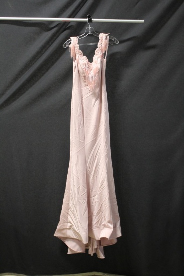 Ashley Lauren Pink Full Length Dress with Lace Size: 2, Faviana Black Full