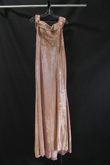 Faviana Blush Full Length Dress Size: 10, Dave and Johnny Blue Spaghetti St