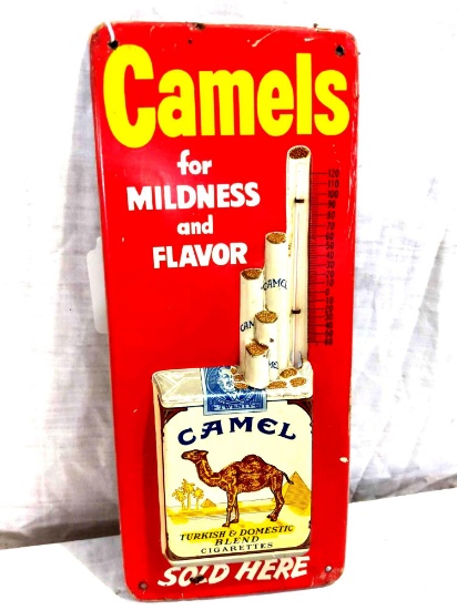 Camel Cigarettes Embossed Thermometer