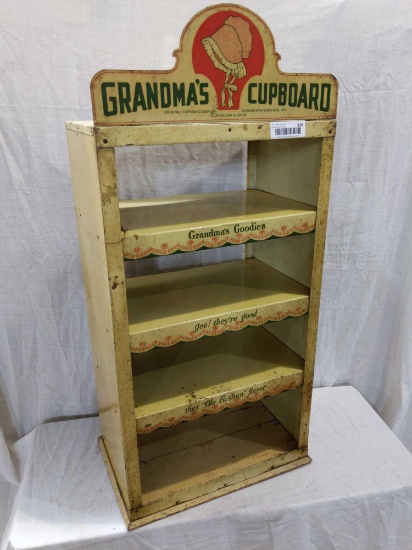 Country Store Grandma's Cupboard Metal Display