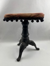 Victorian Cast Iron Piano Stool