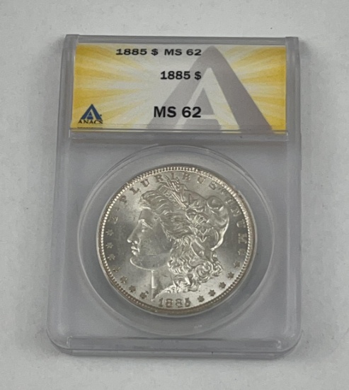 1885 US Morgan Silver Dollar MS 62