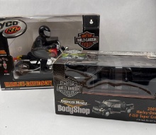 Two Harley-Davidson Model Vehicles