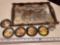 Coca-Cola Mirror Tray Coasters Bottle Opener