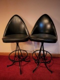Tall Iron Base Bar Chairs