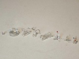 7 Swarovski Crystal Figurines Basement
