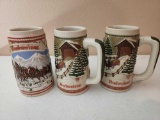 Budweiser Christmas Mug Lot