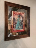 Vintage Budweiser Beer Mirror