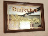 Vintage Budweiser Beer Mirror