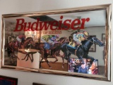 Vintage Budweiser Large Beer Mirror