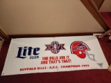 Miller Lite Buffalo Bills Super Bowl 26 Banner 8 x 3
