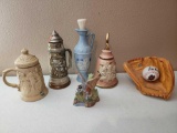Jim Beam Decanter Lot Music Box Glove