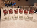 Vintage Red Russian Glasses