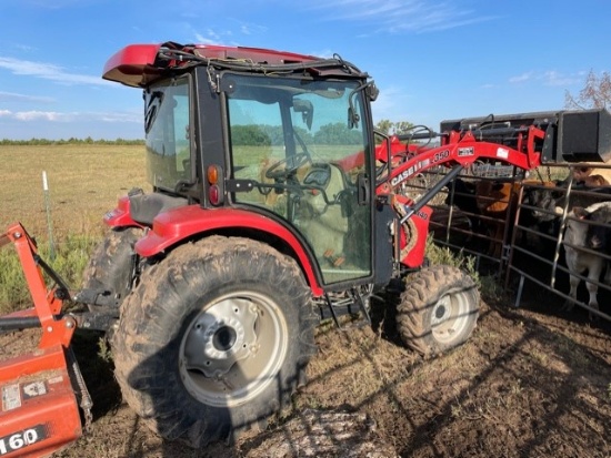 Case IH Tractor DX-40 with L350 Loader and Rhino 160 Mower