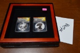 Silver Eagle 2 coin set Reverse Proof MS70 478 Out of 1940 ANACS