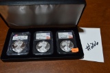 2021s 3 Coin Set Signed Eagle Landing PF70