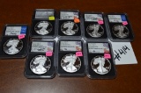 (8) 2021w American Silver Eagle Dollars Proof PF70 NGC