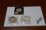 1900o Morgan Dollar and 2 1964 Kennedy Half Dollars