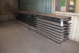 CUSTOM DESIGNED AND FABRICATED RAW MATERIAL HANDLING CLASSIFICATION RACK, PORTABLE, FABRICATED STEEL